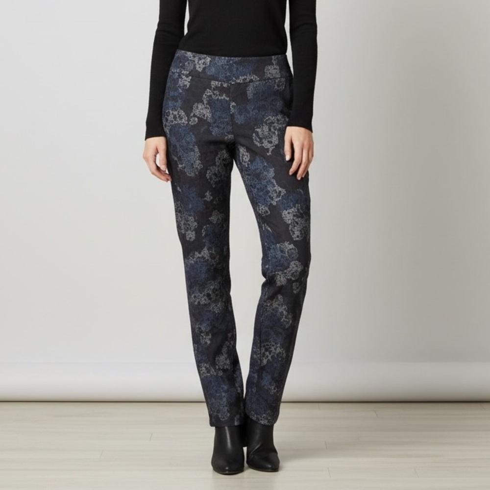 LISETTE Black and Blue Textured Pants Size 10